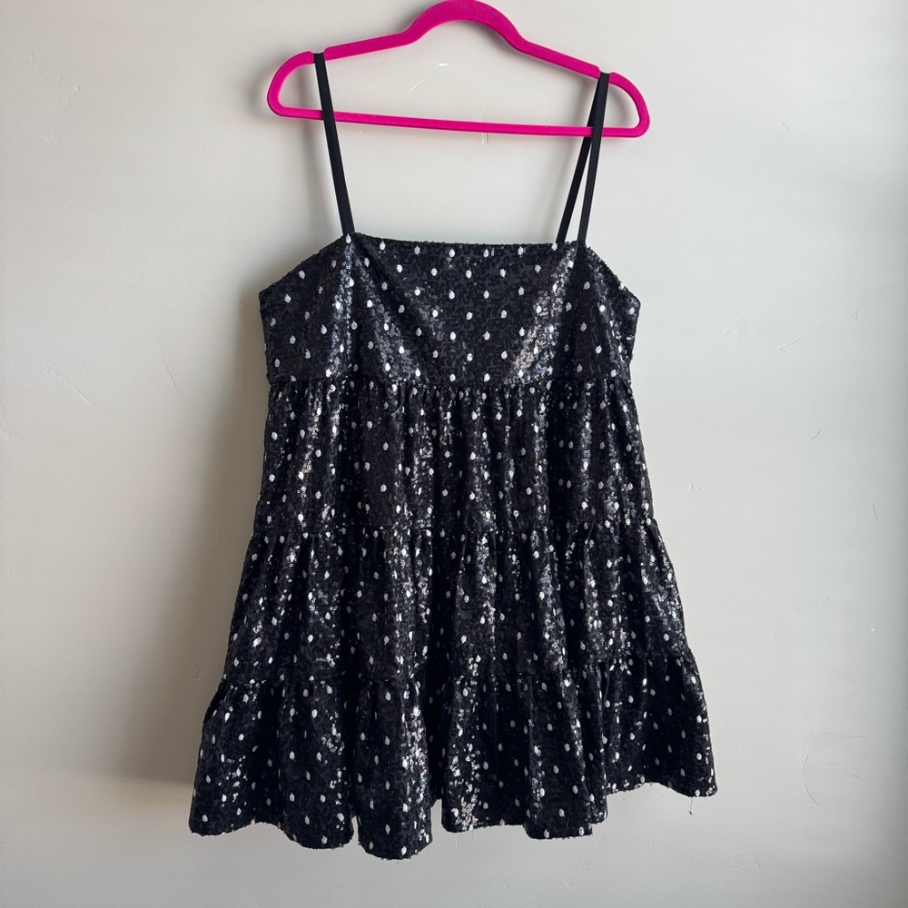 Zara Polka Dot Sequin Dress